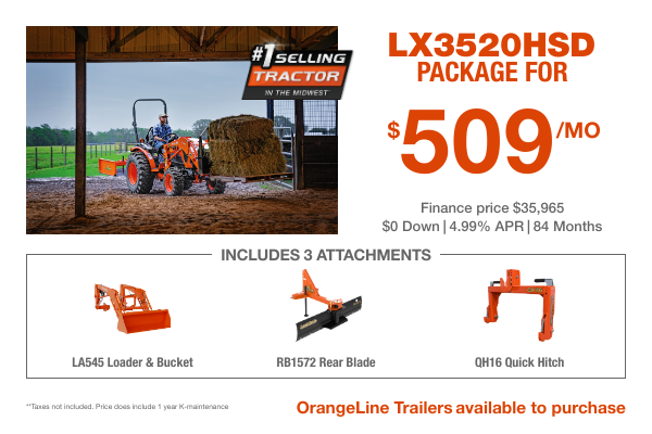 Kubota Tractor Package Specials